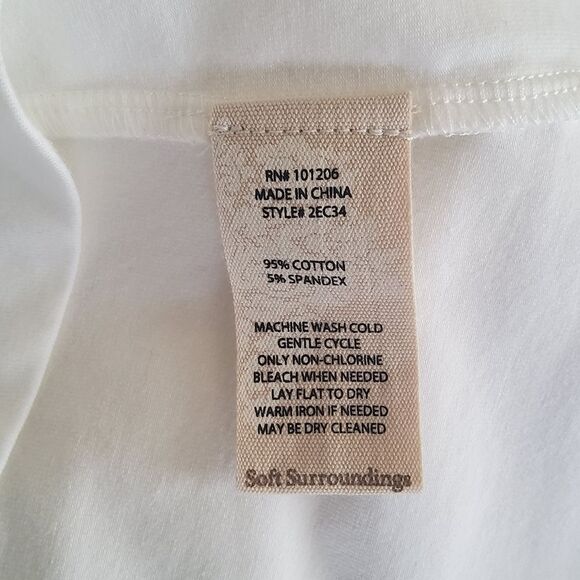 Soft Surroundings Halter Tank Knit Top XS White New - Picture 6 of 7